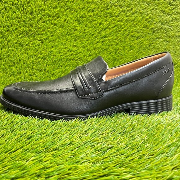 Clarks Whiddon Step Mens Size 11 Black Casual Classic Leather Dress Loafer Shoes main image 4
